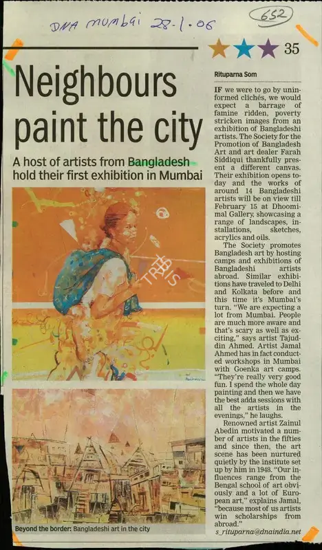Rituparna Som (Reporter), Neighbours Paint the City, 2006, Newspaper Clipping