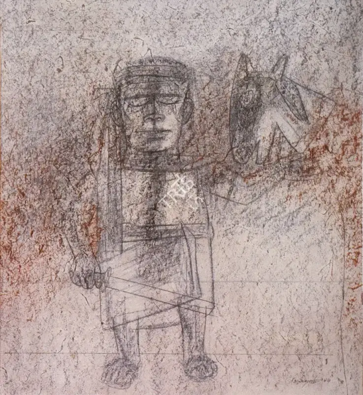 Ganesh Pyne (Artist), Untitled, 1986, Painting