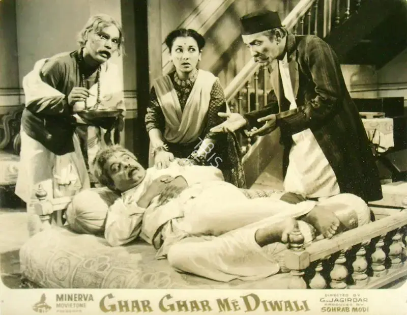 Sohrab Modi (Producer), Ghar Ghar Me Diwali, 1955, Lobby Card