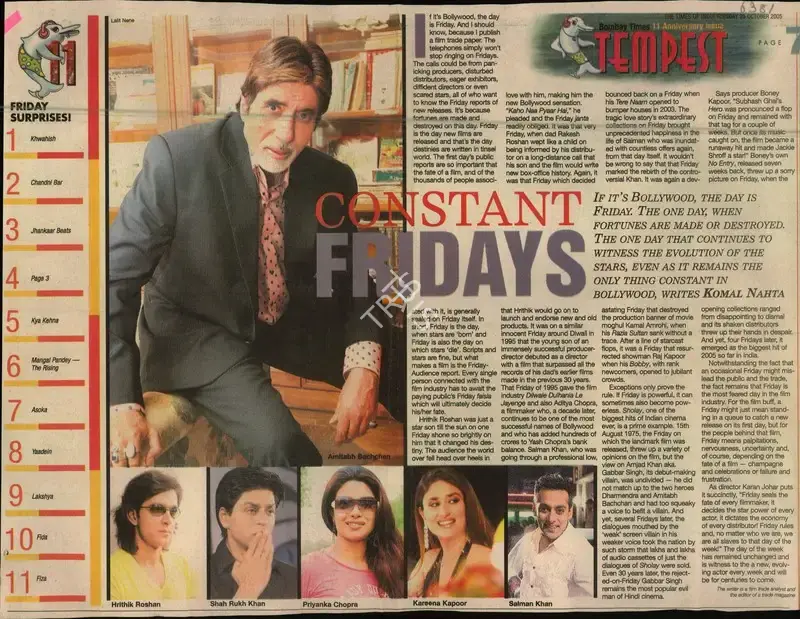 Komal Natha (Reporter), Constant Fridays, 2005, Newspaper Clipping