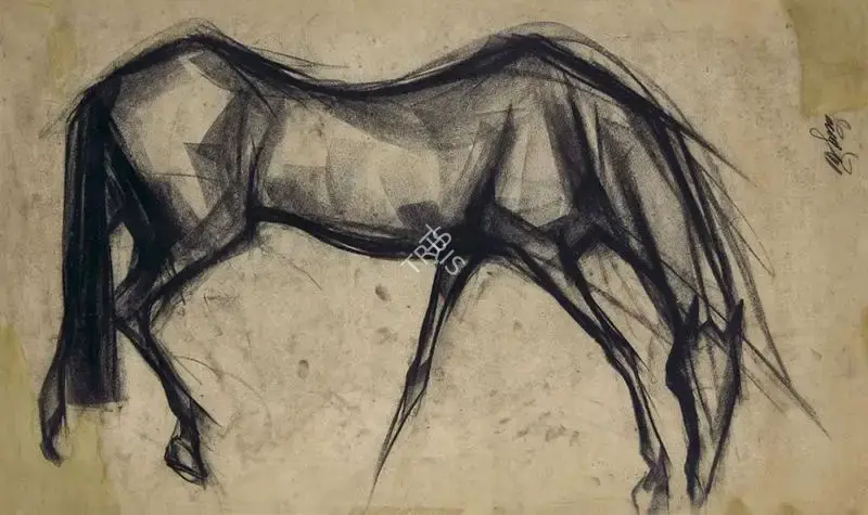 Sunil Das (Artist), Horse, 1960, Painting