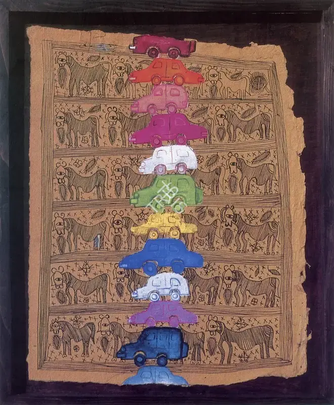 Arpana Caur (Artist), So Many Horsepower, 1996, Painting