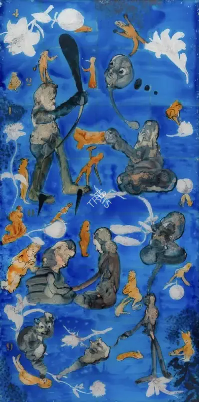 Nalini Malani (Artist), Nursery Tales, 2008, Painting