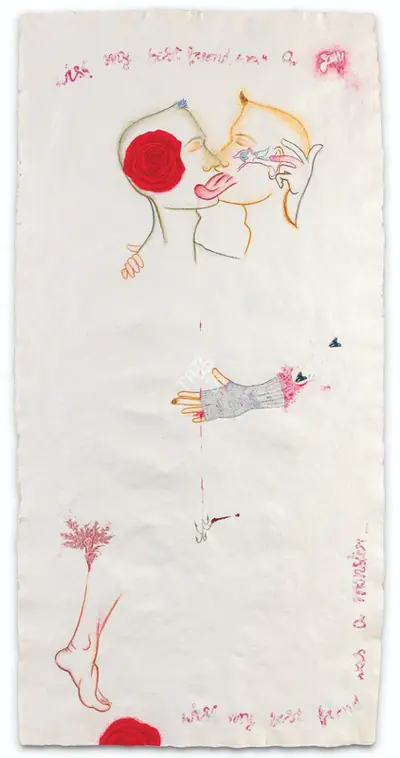 Mithu Sen (Artist), Incapable of being unnoticed, 2006, Painting