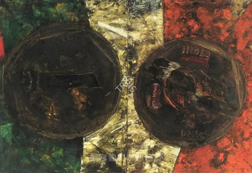 Vijay Shinde (Artist), Rupee Is Stolen, 1996, Painting