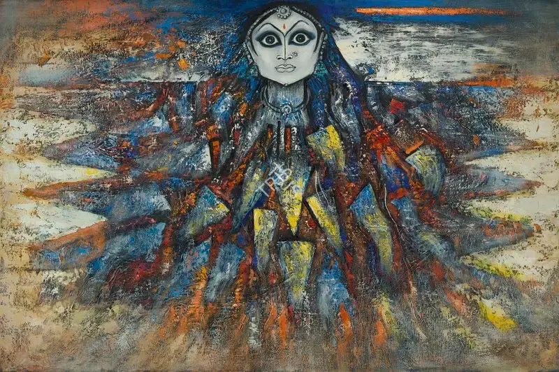 Laxman Pai (Artist), Veera, 1990, Painting