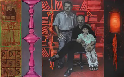 Vasudha Thozhur (Artist), Variations On A Theme: Santosh, 2004, Painting