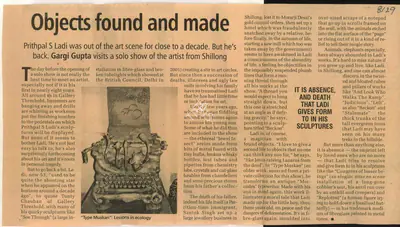 Gargi Gupta (Reporter), Objects Found and Made, 2008, Newspaper Clipping