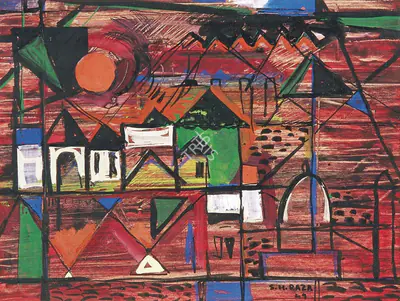 S.H. Raza (Artist), Untitled, 1949, Painting