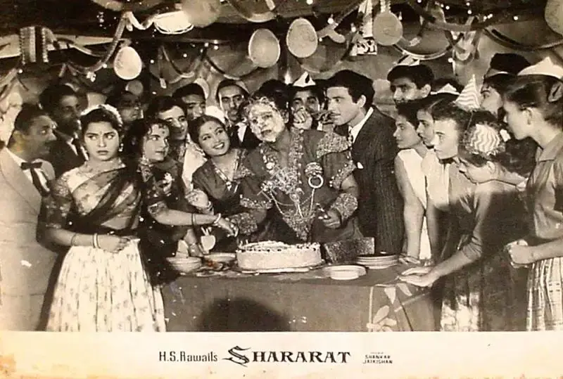 Dwarka Divecha (Cinematographer), Shararat, 1959, Lobby Card