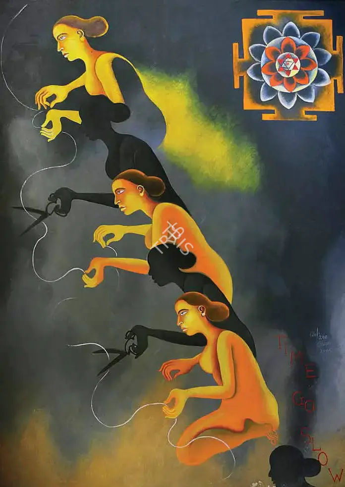 Arpana Caur (Artist), Time Go Slow (Day and Night), 2005, Painting