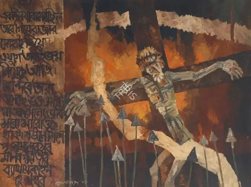 Ray, Shyamal Dutta (Artist). Untitled (The Saviour), 2003 | Painting, AG.Onl/30.07.25, 2025 · Asta Guru