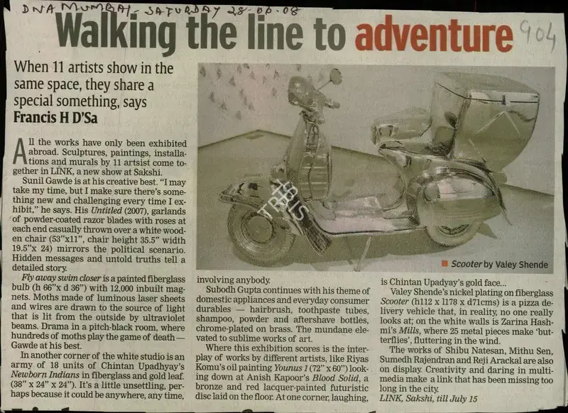 Francis H. D'Souza (Reporter), Walking the Line to Adventure, 2008, Newspaper Clipping