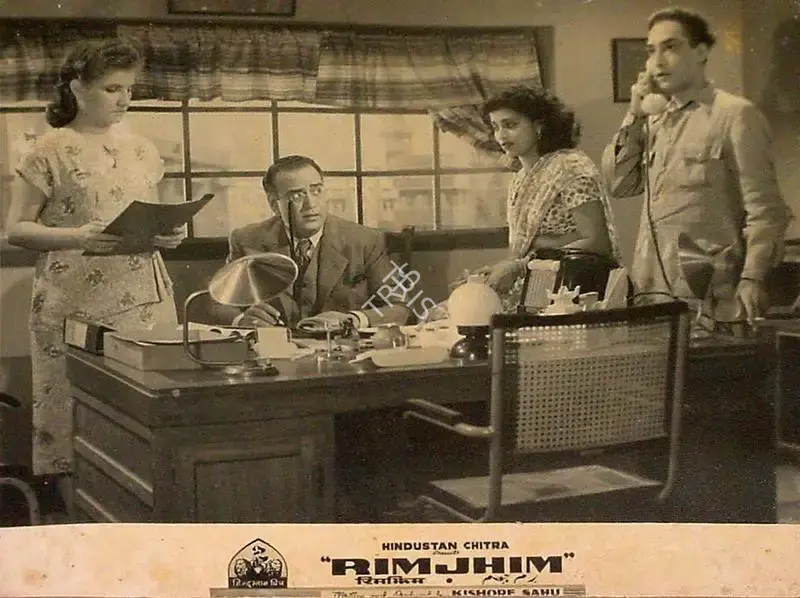 Kishore Sahu (Producer), Rimjhim, 1949, Lobby Card