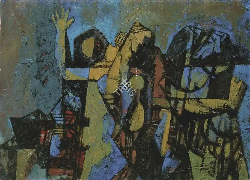 Rabin Mondal (Artist), Cubist, Painting