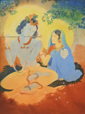A.K. Haldar (Artist), Untitled (Krishna), 1940, Painting