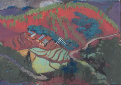 N.S. Bendre (Artist), Untitled (Landscape), 1940, Painting