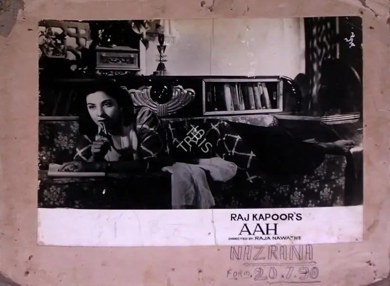 Jaywant Pathare (Cinematographer), Aah, 1953, Lobby Card