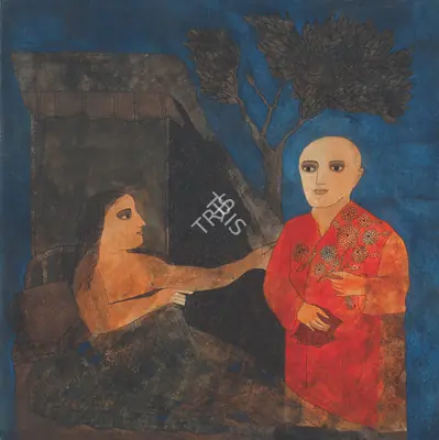 Badri Narayan (Artist), The Offering, 1991, Painting