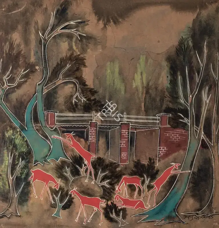 Piraji Sagara (Artist), Untitled, 1955, Painting