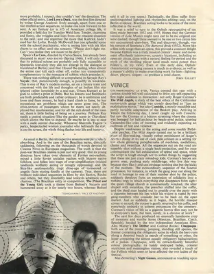 John Gillett (Essayist), Festivals 66, 1966, Essay