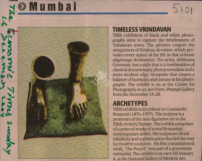 Timeless Vrindavan, 2007, Newspaper Clipping