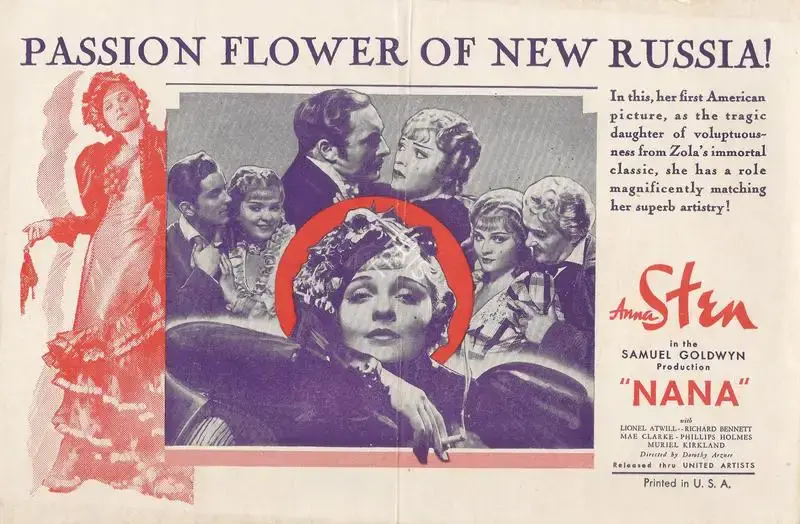 Dorothy Arzner (Director), Nana, 1934, Handbill