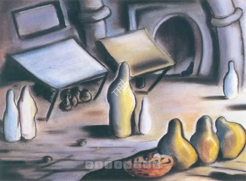 Ahmed Parvez (Artist), Women In Purdah At The Gate, Drawing