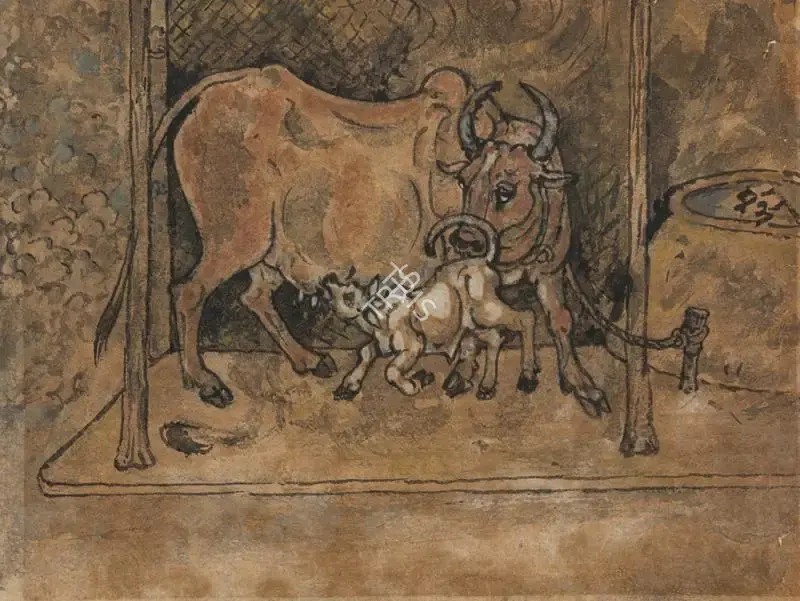 Bose, Nandalal (Artist). Untitled, 1955 | Painting, 2022 · Saffronart