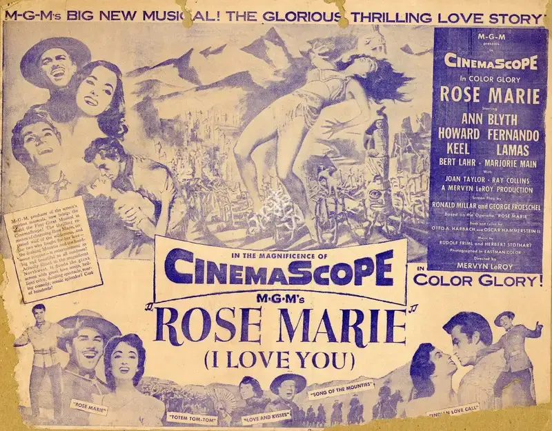 Mervyn LeRoy (Director), Rose Marie, 1954, Handbill