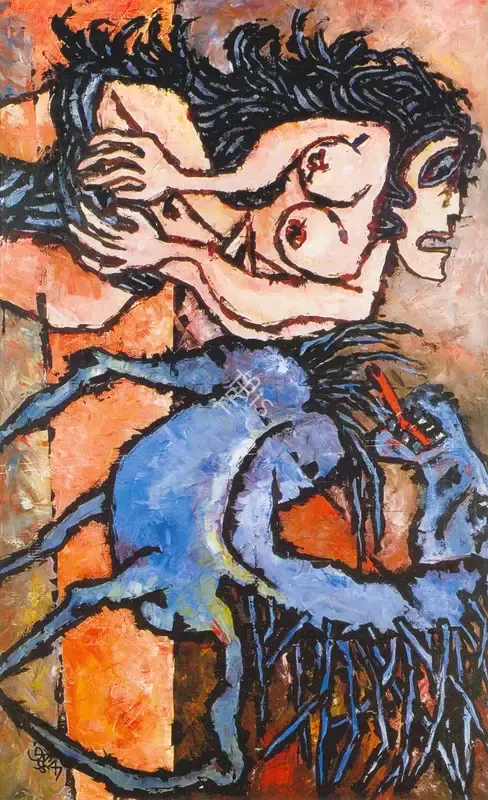 Prokash Karmakar (Artist), Untitled, 1995, Painting