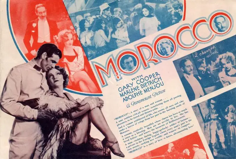 Josef von Sternberg (Director), Morocco, 1930, Handbill
