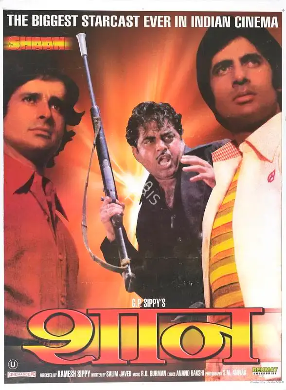 G.P. Sippy (Producer), Shaan, 1980, Full Sheet Poster