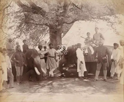 Unknown (Photographer), Group at Changlere, 1870, Antiquarian Photograph
