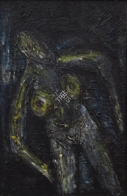 F.N. Souza (Artist), Untitled (Nude), 1965, Painting