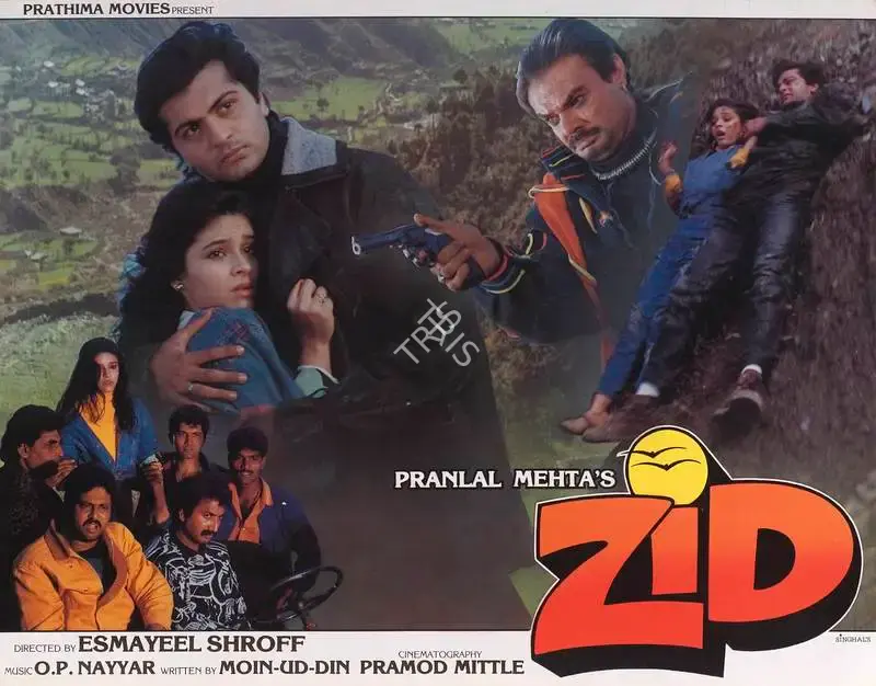 Pranlal Mehta (Producer), Zid, 1994, Lobby Card