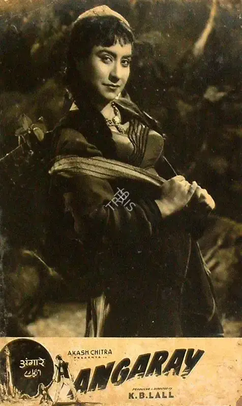 Minoo Bilimoria (Cinematographer), Angaray, 1954, Lobby Card