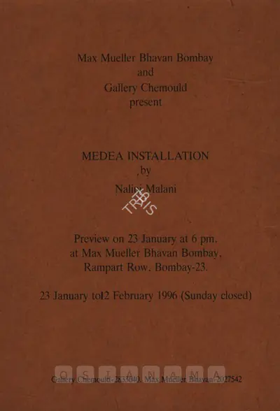 Nalini Malani (Artist), Nalini Malani, 1996, Solo Exhibition Invitation