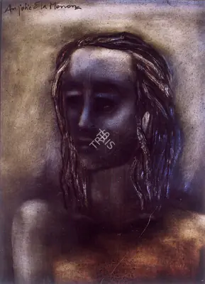 Anjolie Ela Menon (Artist), Portrait Of A Young Woman, Painting