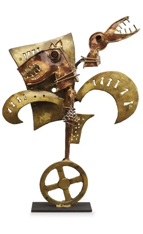 Nandagopal, S. (Artist). Two Heads and a Wheel, 2010 | Sculpture, AG.Onl/28.10.23, 2023 · Asta Guru