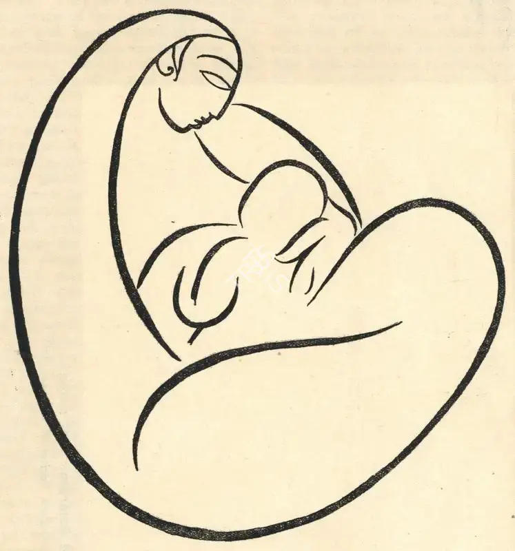 Jamini Roy (Artist), Mother and Child, 1937, Drawing