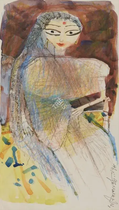 Ganesh Pyne (Artist), Untitled, 1978, Painting
