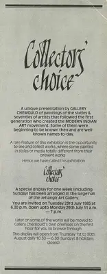 Gallery Chemould (Organiser), Collectors' Choice, 1985, Group Exhibition Invitation