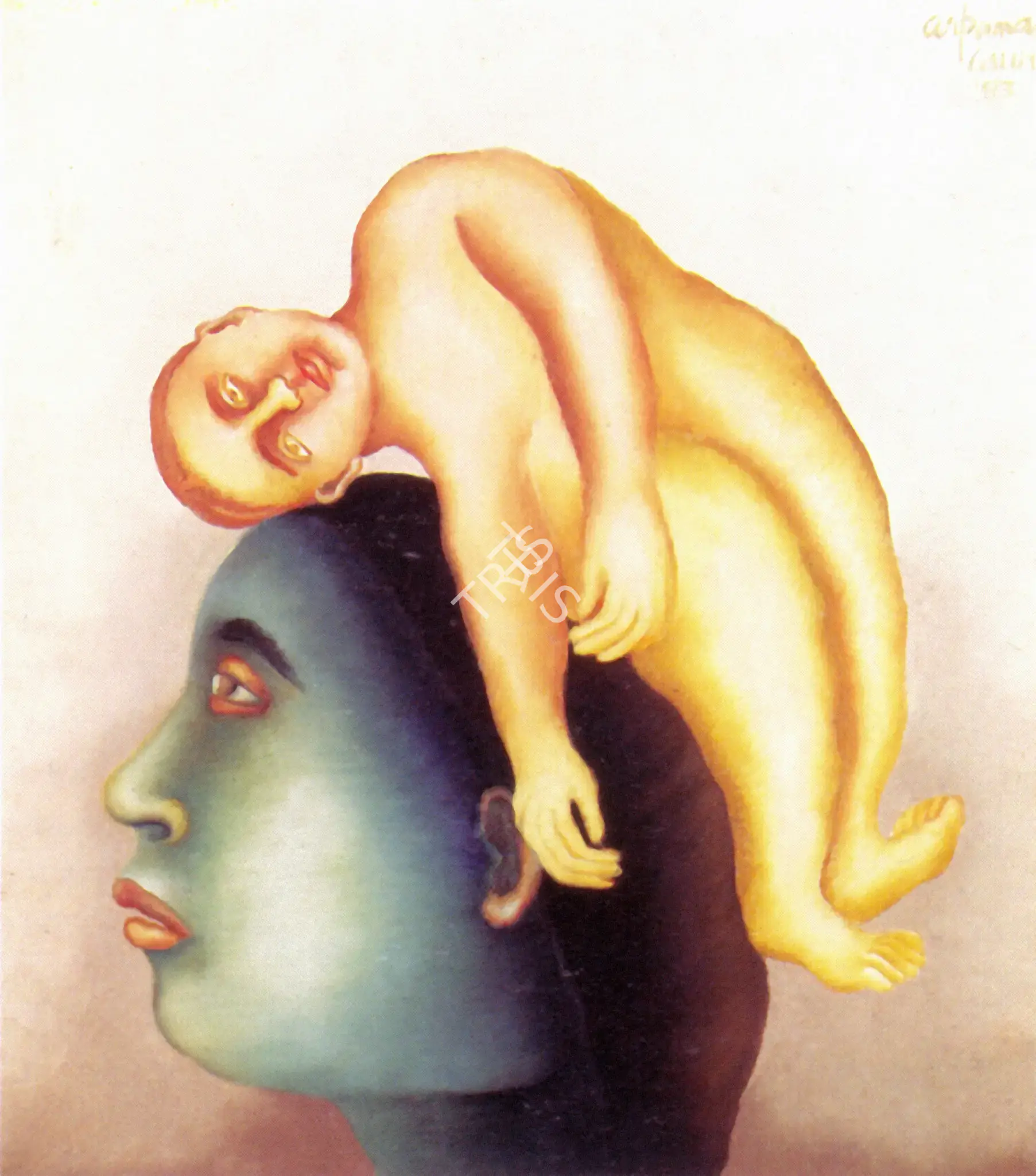 Arpana Caur (Artist), Mother, 1984, Painting