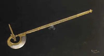 Ramesh Sharma (Artist), Deers Head Axe, Painting