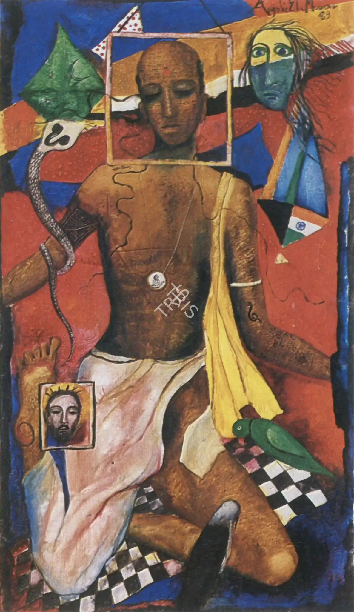 Anjolie Ela Menon (Artist), Sangam '89, 1989, Painting