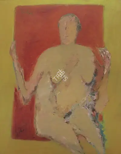 Tyeb Mehta (Artist), Red Madder, 1962, Painting