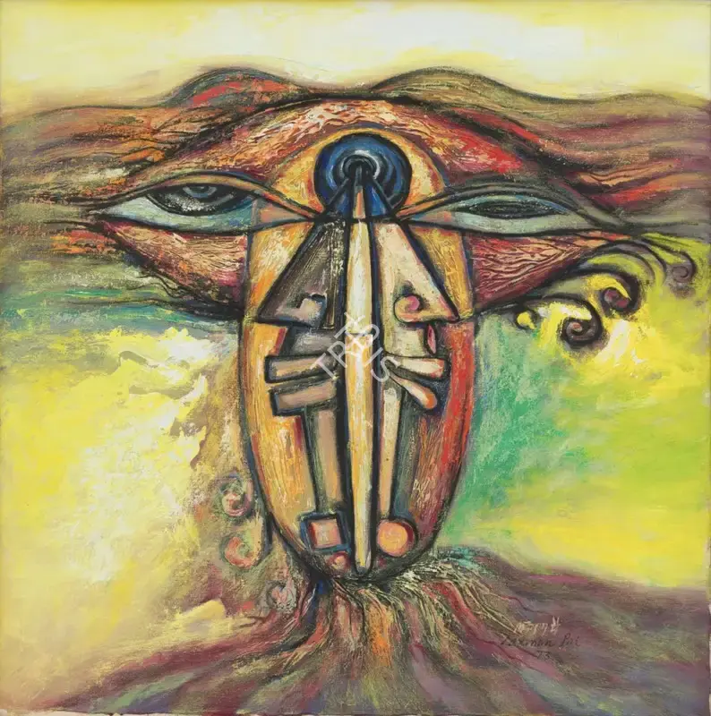 Pai, Laxman (Artist). Cloud, 1973 | Painting, Sa.Onl/03.04.25, 2025 · Saffronart