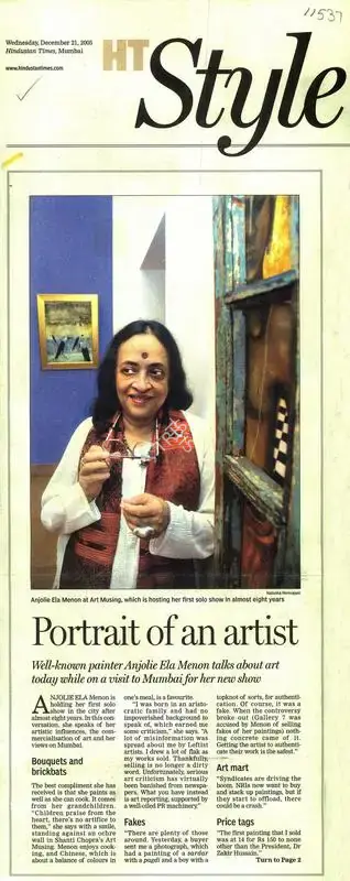 Natasha Hemrajani (Photographer), Portrait of An Artist, 2005, Newspaper clipping
