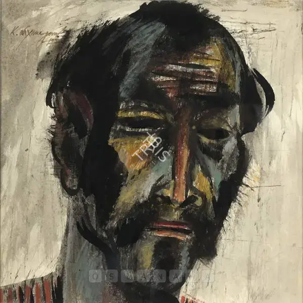 Goud, K. Laxma (Artist). Portrait, 1975 | Painting, Os.Del/29.03.07, 2007 · Osian's